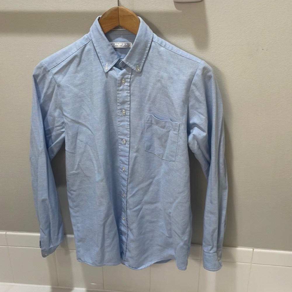 Editions by Van Heusen Vintage Blue Oxford Shirt Sz 16